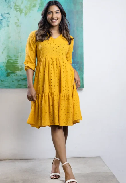 Mini Cutloan Tiered Dress