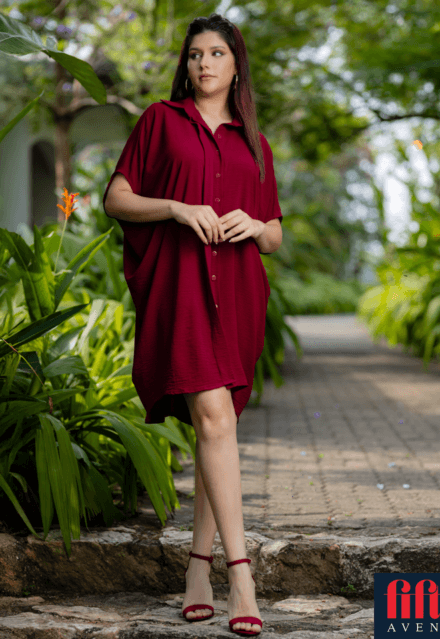 Cowl Shirt Dress
