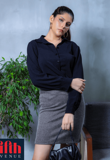 Cotton Long Sleeve Ladies Office Shirt